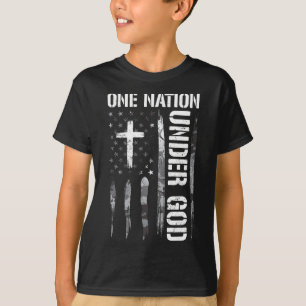 Eine Nation unter Gott Camo USA-Flagge 4. Juli Chr T-Shirt