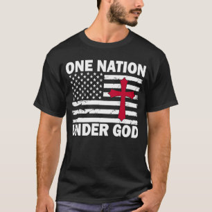 Eine Nation unter Gott Christlich USA Vintage Am T-Shirt