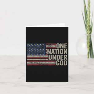 Eine Nation unter Gott - Christliche USA Vintag Am Karte
