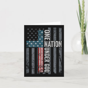 Eine Nation unter Gott - die US-Kreuzflagge Christ Karte