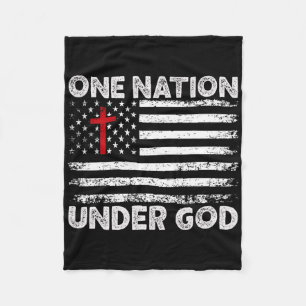 Eine Nation unter Gott Flagge 4. Juli Patriotisch Fleecedecke