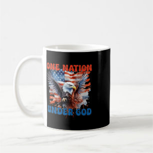Eine Nation unter Gott Flagge 4. Juli Patriotisch Kaffeetasse