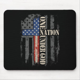 Eine Nation unter Gott Flagge 4. Juli Patriotisch Mousepad