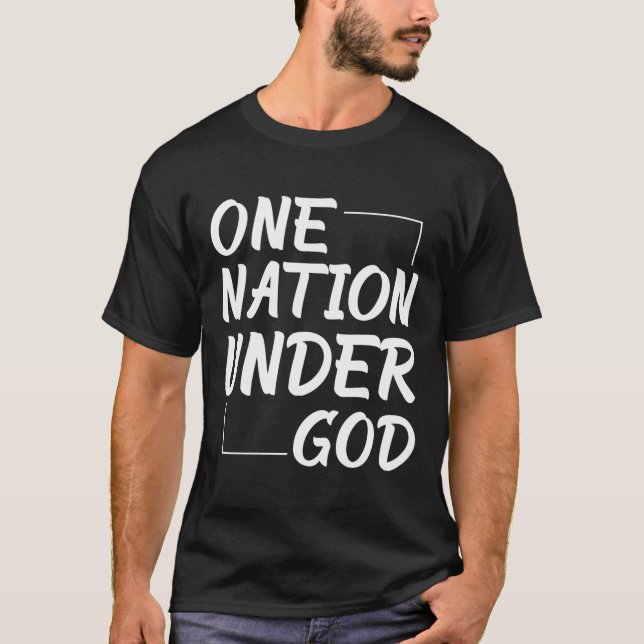 Eine Nation unter Gott - Gabe langes Schläfchen Sh T-Shirt (Vorderseite)