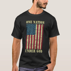 Eine Nation unter Gott Geschenk 4. Juli Design USA T-Shirt