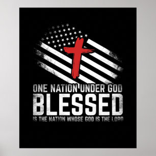 Eine Nation unter Gott gesegnet ist die Nation, de Poster