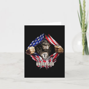 Eine Nation unter Gott Jesus Art uns Flagge Christ Karte