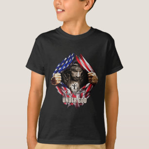 Eine Nation unter Gott Jesus Art uns Flagge Christ T-Shirt