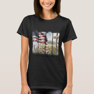 Eine Nation unter Gott Jesus Christliches Kreuz Un T-Shirt