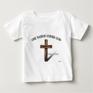Eine Nation unter Gott mit robustem Kreuz Baby T-shirt