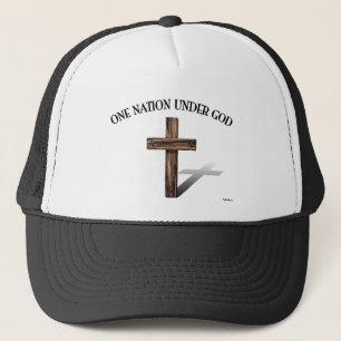 Eine Nation unter Gott mit robustem Kreuz Truckerkappe
