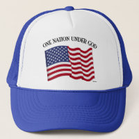 Eine Nation unter Gott mit US-Flagge