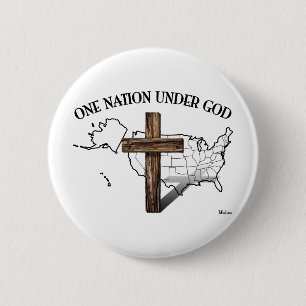 Eine Nation unter Gott mit US-Gliederung Button
