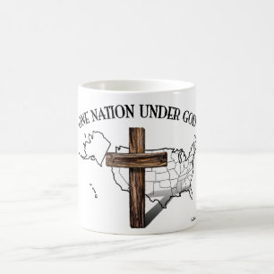 Eine Nation unter Gott mit US-Gliederung Tasse