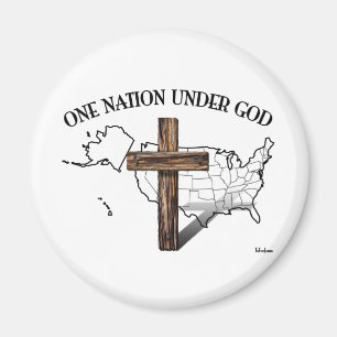 Eine Nation unter Gott mit US-Kontur Magnet