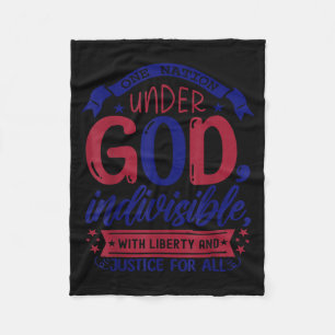 Eine Nation unter Gott patriotischer Unabhängigkei Fleecedecke