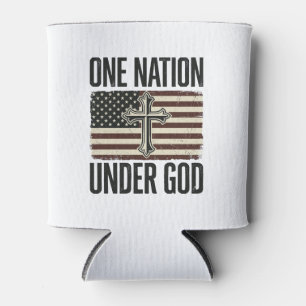 Eine Nation unter Gott patriotisches Kreuz Dosenkühler