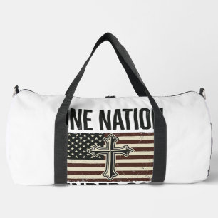 Eine Nation unter Gott patriotisches Kreuz Duffle Bag