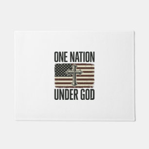 Eine Nation unter Gott patriotisches Kreuz Fußmatte