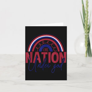 Eine Nation unter Gott Regenbogen patriotische Una Karte