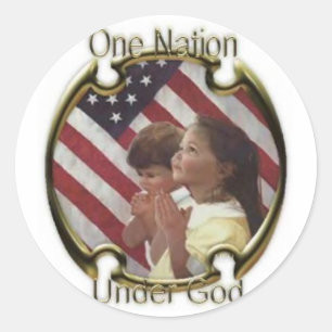 Eine Nation unter Gott Runder Aufkleber