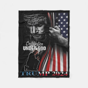 Eine Nation unter Gott Trump 2024 Gottes amerikani Fleecedecke