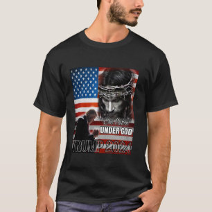 Eine Nation unter Gott Trump 2024 Gottes amerikani T-Shirt