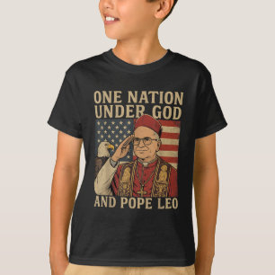 Eine Nation unter Gott und Papst Leo Usa Patriotic T-Shirt
