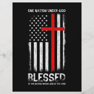 Eine Nation unter Gott USA Patriot Veteran Briefbogen