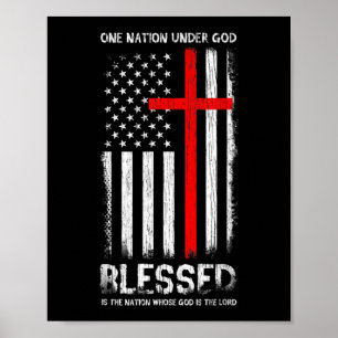 Eine Nation unter Gott USA Patriot Veteran Poster