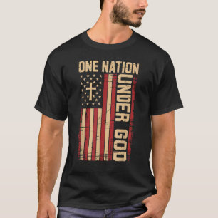 Eine Nation unter Gott USA Patriotisches Christent T-Shirt