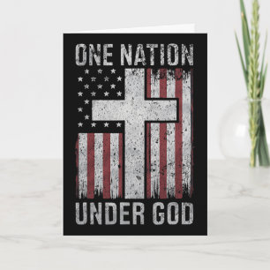Eine Nation unter Gott Vintage Patriotisch zum 4. Karte