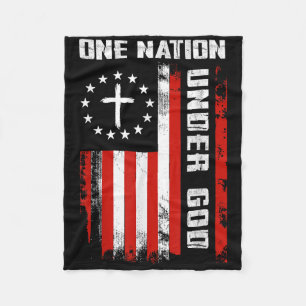 Eine Nation unter Gottes amerikanischer Flagge Kre Fleecedecke