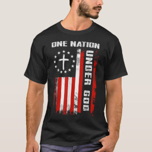 Eine Nation unter Gottes amerikanischer Flagge Kre T-Shirt