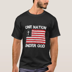 Eine Nation unter Gottes amerikanischer Flagge übe T-Shirt