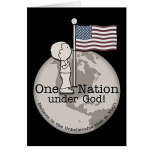 Eine Nation unter Gottes-Kleiner Junge unter US-Fl