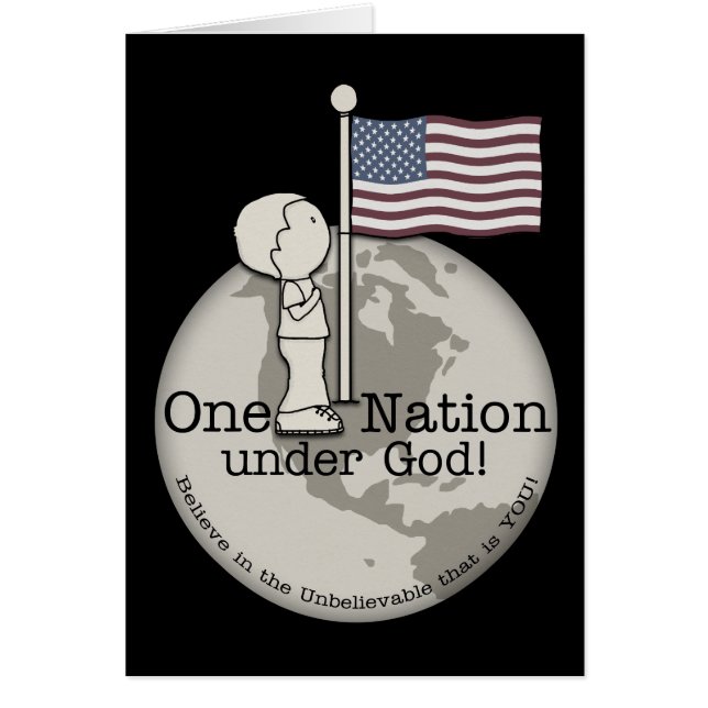 Eine Nation unter Gottes-Kleiner Junge unter US-Fl (Vorne)