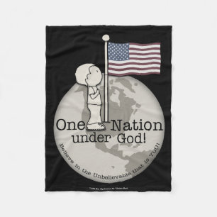 Eine Nation unter Gottes-Kleiner Junge unter US-Fl Fleecedecke
