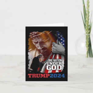 Eine Nation unter Gottes Präsident Trump 2024 Amer Karte