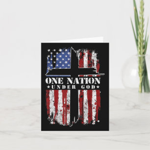 Eine Nation unter Gottes Überqueren der US-Flagge Karte