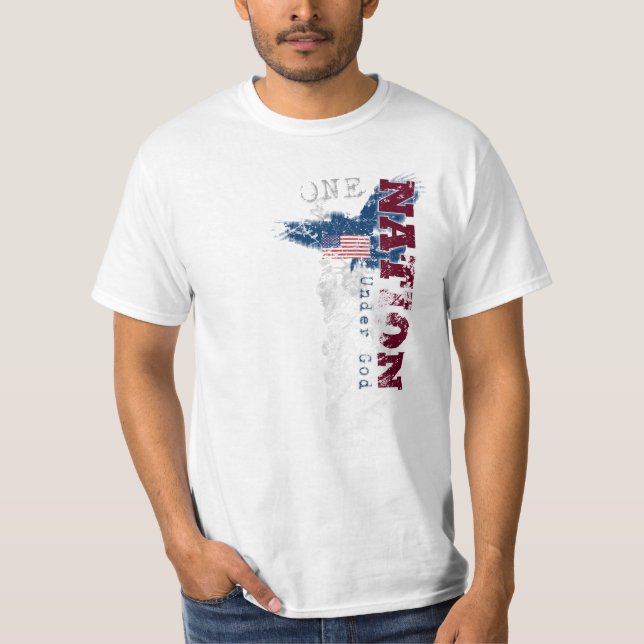 Eine Nation unter Gottgrunge-Art-T - Shirt (Vorderseite)