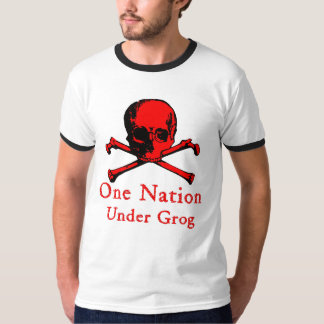 Eine Nation unter Grog-T - Shirt (rotes Füllebild)