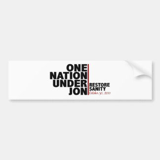 eine Nation unter jon (Stewart) Autoaufkleber