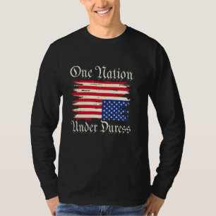 Eine Nation unter Zwang umgedrehte amerikanische F T-Shirt
