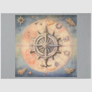 Eine nautische Kompass-Serie Design 1 Seidenpapier