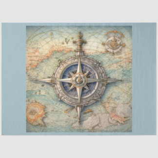 Eine nautische Kompass-Serie Design 9 Seidenpapier