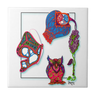 Eine Neongekritzel-Fliese Fliese