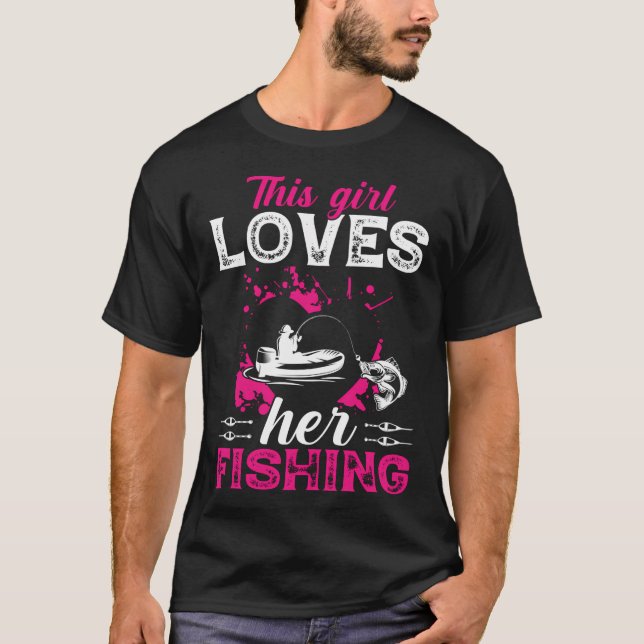 Eine nette Katze, ein Fischer. T-Shirt (Vorderseite)