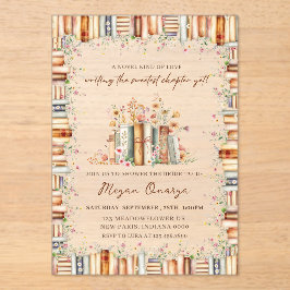 Eine neuartige Art von Liebe Buch-Themed Floral Br Acryleinladungen