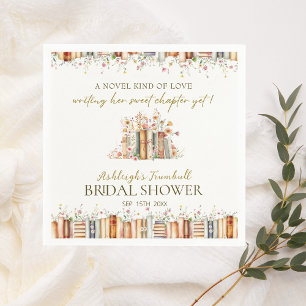 Eine neuartige Liebes-Buch-Themen-Blumenparty Serviette